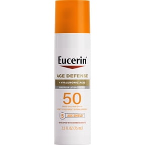 Eucerin Sun Age Defense Face Sunscreen Lotion SPF 50 with Hyaluronic Acid, 2.5 fl oz