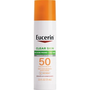 Eucerin Sun Clear Skin Face Sunscreen Lotion SPF 50 with Oil-Absorbing Minerals, 2.5 fl oz
