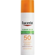 Eucerin Sun Clear Skin Face Sunscreen lotion, acne prone, oily skin, non-comedogenic, SPF 50, 2.5 fl oz