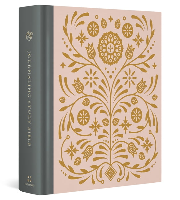 ESV Journaling Study Bible (Cloth Over Board, Blush/Ochre, Floral Design), (Hardcover)
