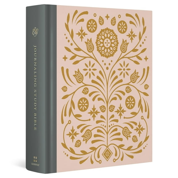 ESV Journaling Study Bible (Cloth Over Board, Blush/Ochre, Floral Design), (Hardcover)