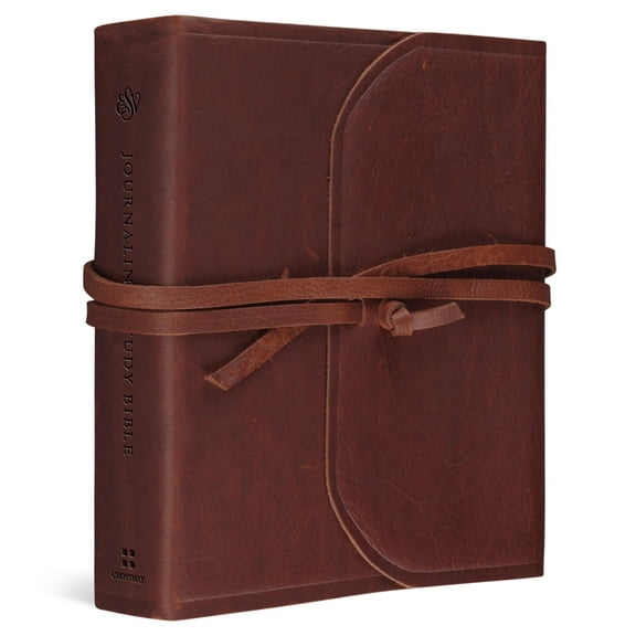 ESV Journaling Study Bible (Natural Leather, Brown, Flap with Strap), (Hardcover)
