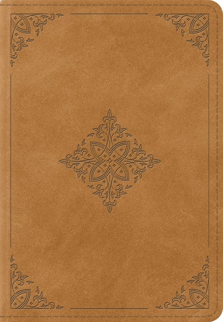ESV Large Print Bible (Trutone, Nubuck Caramel, Fleur-De-Lis Design), (Hardcover)