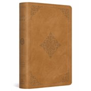 ESV Large Print Bible Trutone, Nubuck Caramel, Fleur-De-Lis Design, Hardcover