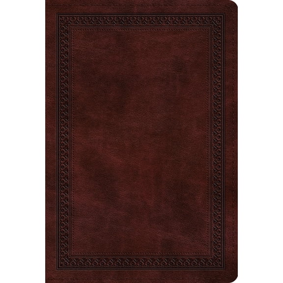 ESV Large Print Compact Bible, Red Letter (Trutone, Mahogany, Border Design), (Hardcover)