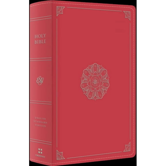 ESV Large Print Personal Size Bible, Red Letter (Trutone, Deep Teal, Emblem Design), (Hardcover)