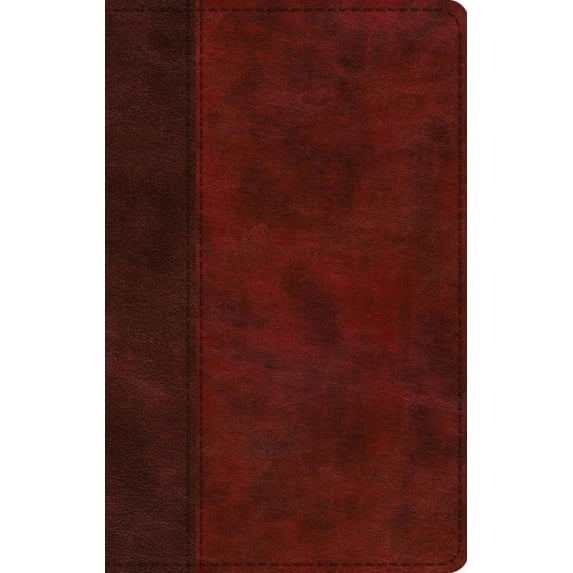 ESV Large Print Thinline Bible (Trutone, Burgundy/Red, Timeless Design), (Hardcover)