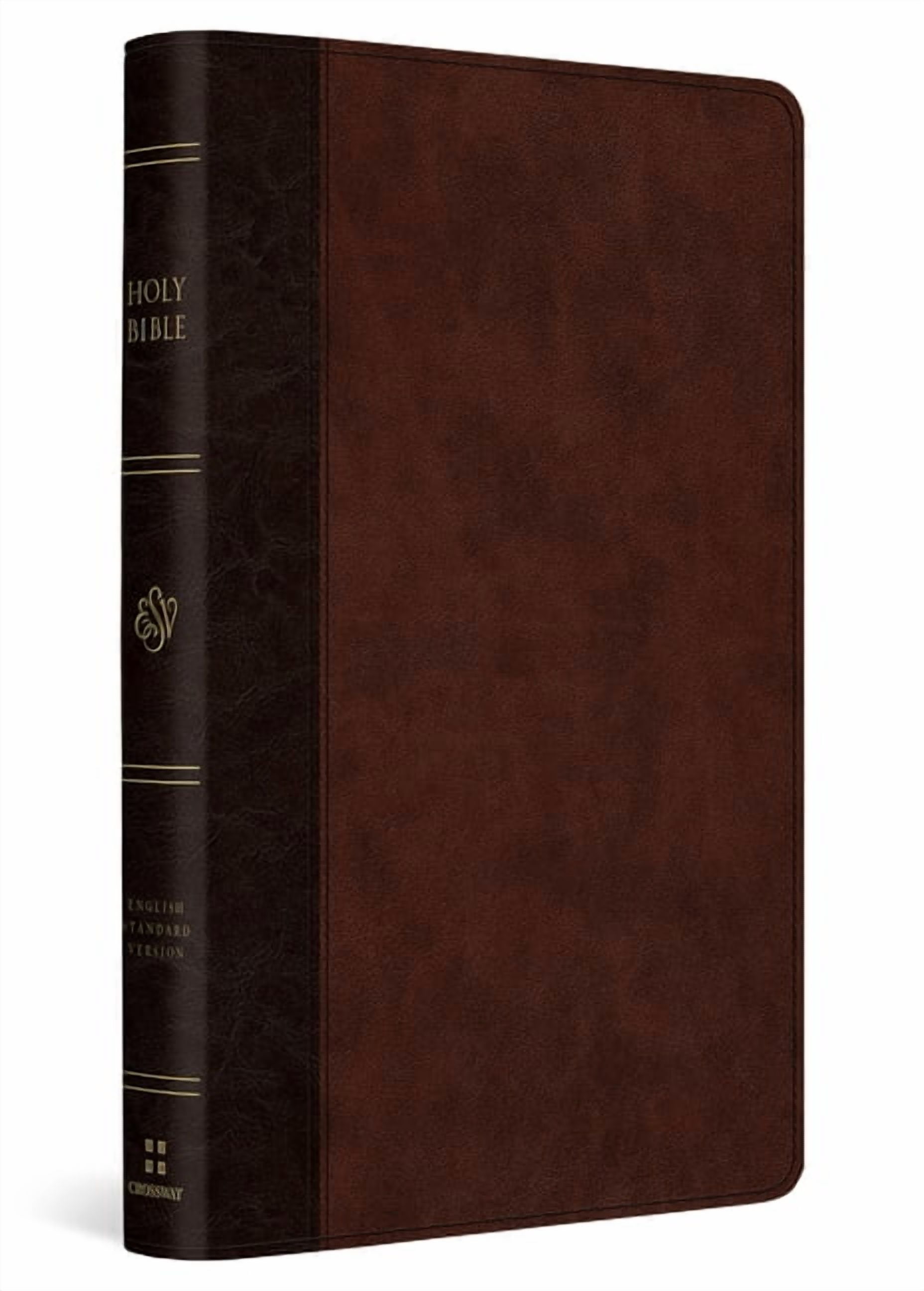 ESV Large Print Thinline Reference Bible, Red Letter (Trutone, Brown/Walnut, Timeless Design), (Hardcover)