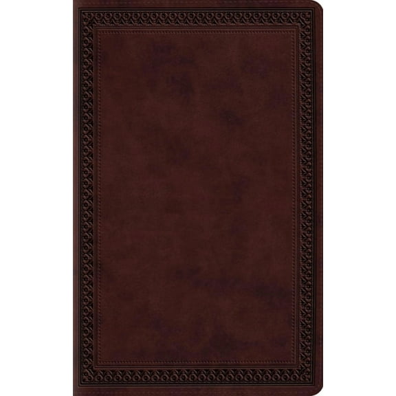 ESV Large Print Value Thinline Bible (Trutone, Mahogany, Border Design), (Hardcover)