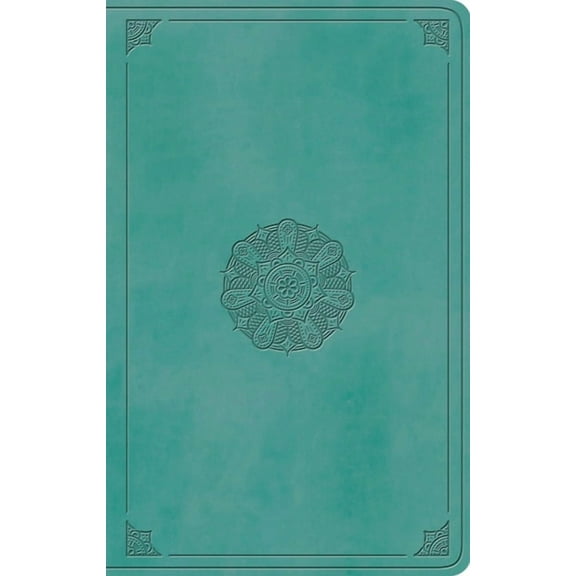 ESV Large Print Value Thinline Bible (Trutone, Turquoise, Emblem Design) (Large Print) (Hardcover)