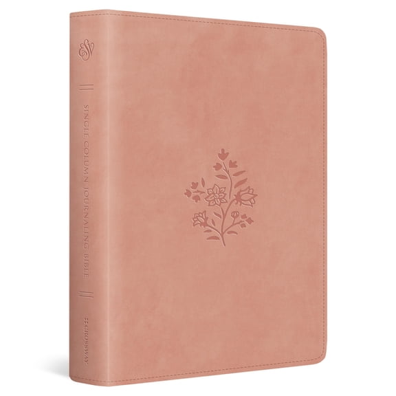 ESV Single Column Journaling Bible (Trutone, Blush Rose, Wildflower Design), (Hardcover)
