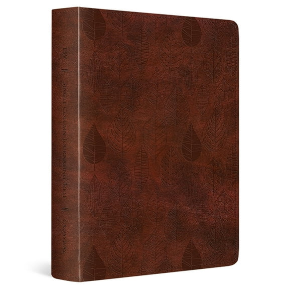 ESV Single Column Journaling Bible (Trutone, Chestnut, Leaves Design), (Hardcover)