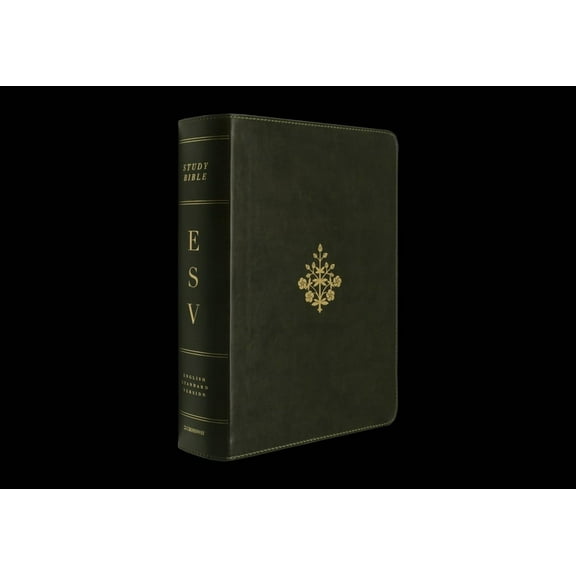 ESV Study Bible, Large Print (Trutone, Olive, Branch Design), (Hardcover)