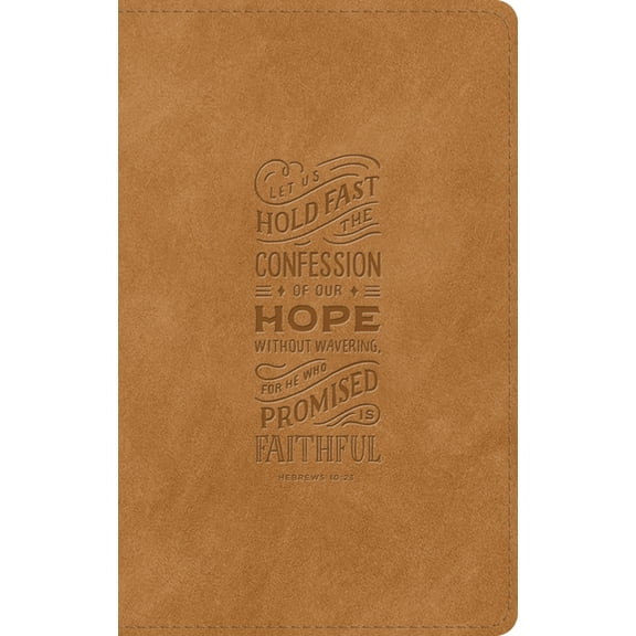 ESV Thinline Bible, Red Letter (Trutone, Nubuck Caramel, Hebrews 10:23 Design), (Hardcover)