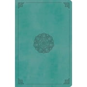 ESV Value Compact Bible Trutone, Turquoise, Emblem Design Hardcover