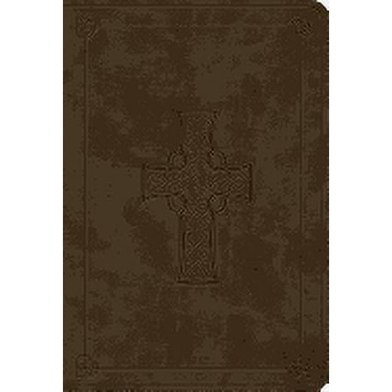ESV Value Large Print Compact Bible TruTone®, Olive, Celtic Cross Design