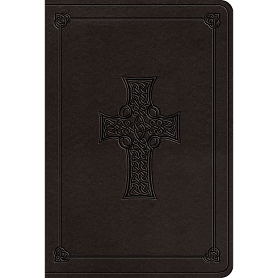 Pre-Owned ESV Value Large Print Compact Bible (Trutone, Charcoal, Celtic Cross Design) (Other)(Large Print)