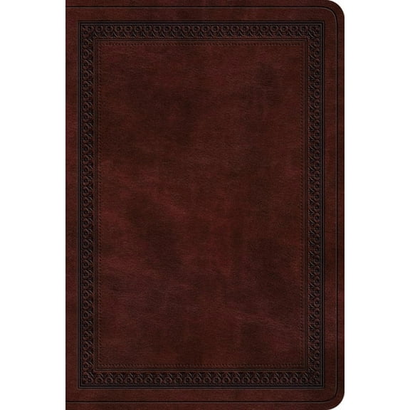 ESV Value Large Print Compact Bible (Trutone, Mahogany, Border Design), (Hardcover)