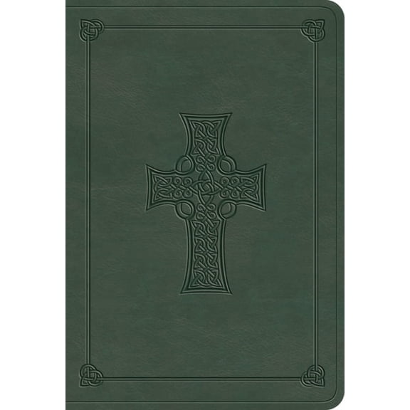 ESV Large Print Value Compact Bible (Trutone, Quiet Forest, Celtic Cross Design), (Hardcover)