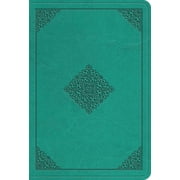 ESV Value Large Print Compact Bible Trutone, Teal, Ornament Design Large Print