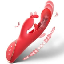 ESVOW Female Sex Toys Thrusting Rabbit Vibrator for Women with 7 Powerful Vibrations & 4 Flapping Modes, Waterproof Adult Toy