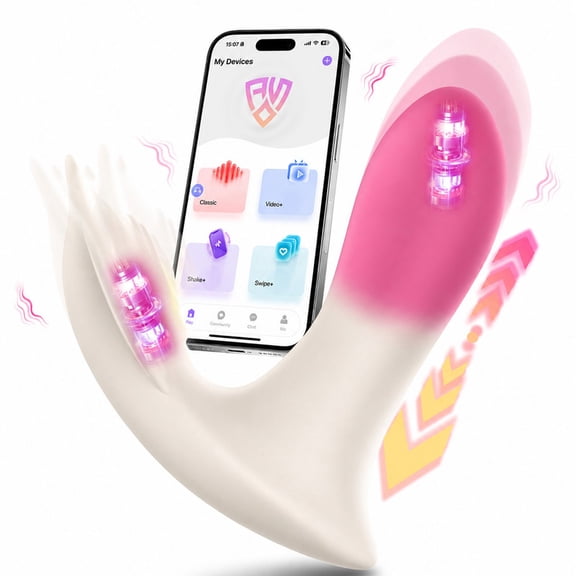 ESVOW Remote Control Thrusting Vibrator APP Wearable Female Sex Toys, Bluetooth Adult Toy with 3 Thrusting 9 Vibrating Modes for Women Pleasure, Waterproof Vibrating G Spot Panty for Couples