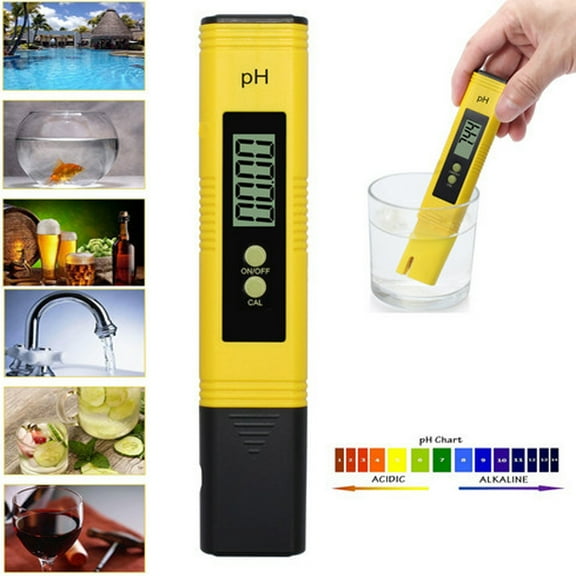 ESYNIC Digital PH Meter Tester for Water Pool-0.01ph High Accuracy Pen PH Tester LCD Monitor with ATC for Cosmetic, Lotion锛孒ome Laboratory PH Testing Water Quality Test Pen Portable