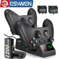 ESYWEN Controller Charger for Xbox One, Xbox Controller Charging Station with 2 x 1200mAh