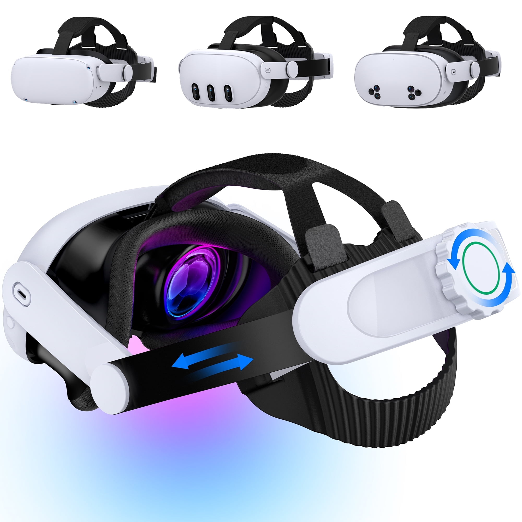 ESYWEN Head Strap for Oculus Meta Quest 2/3/3S with Horizontal Knob Adjustment, for Meta Quest 3 Accessories