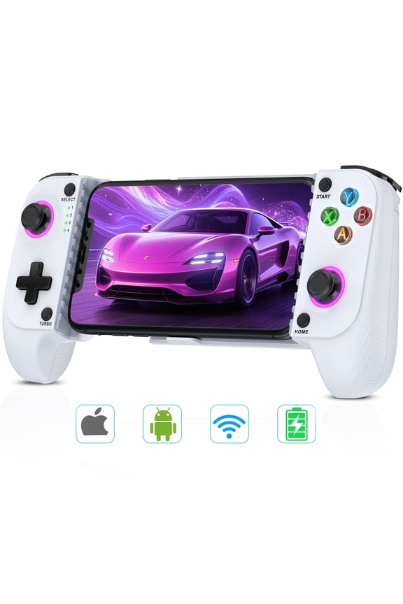 Mobile Gaming Controller for iPhone/Android, Wireless Phone Game Controller, Support Stream PC, Xbox, PS Games
