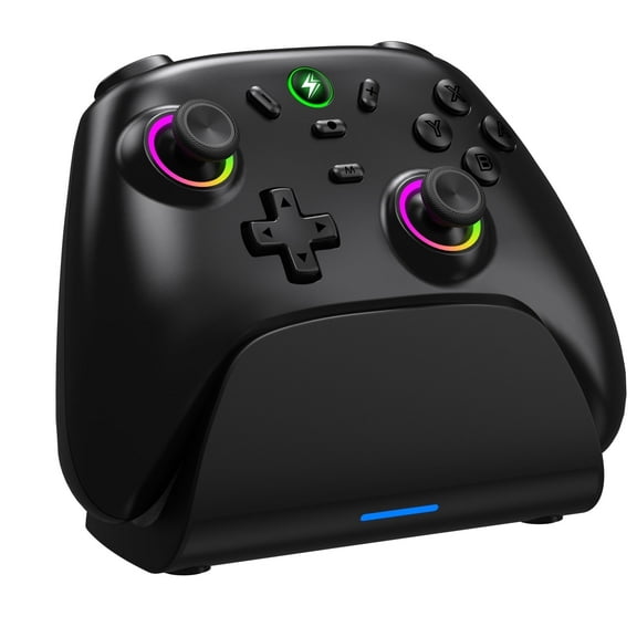 ESYWEN Switch Controller for Nintendo Switch/OLED with Charging Dock, Wireless Switch Pro Controller for Android/IOS/Windows PC with Hall Effect Joystick,Turbo