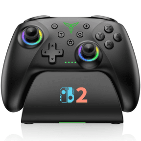 Switch 2 Controller,ESYWEN Switch 2 Pro Controller for Switch/OLED/Lite with Charging Dock, Hall Effect Joysticks & Triggers, Turbo, Macro