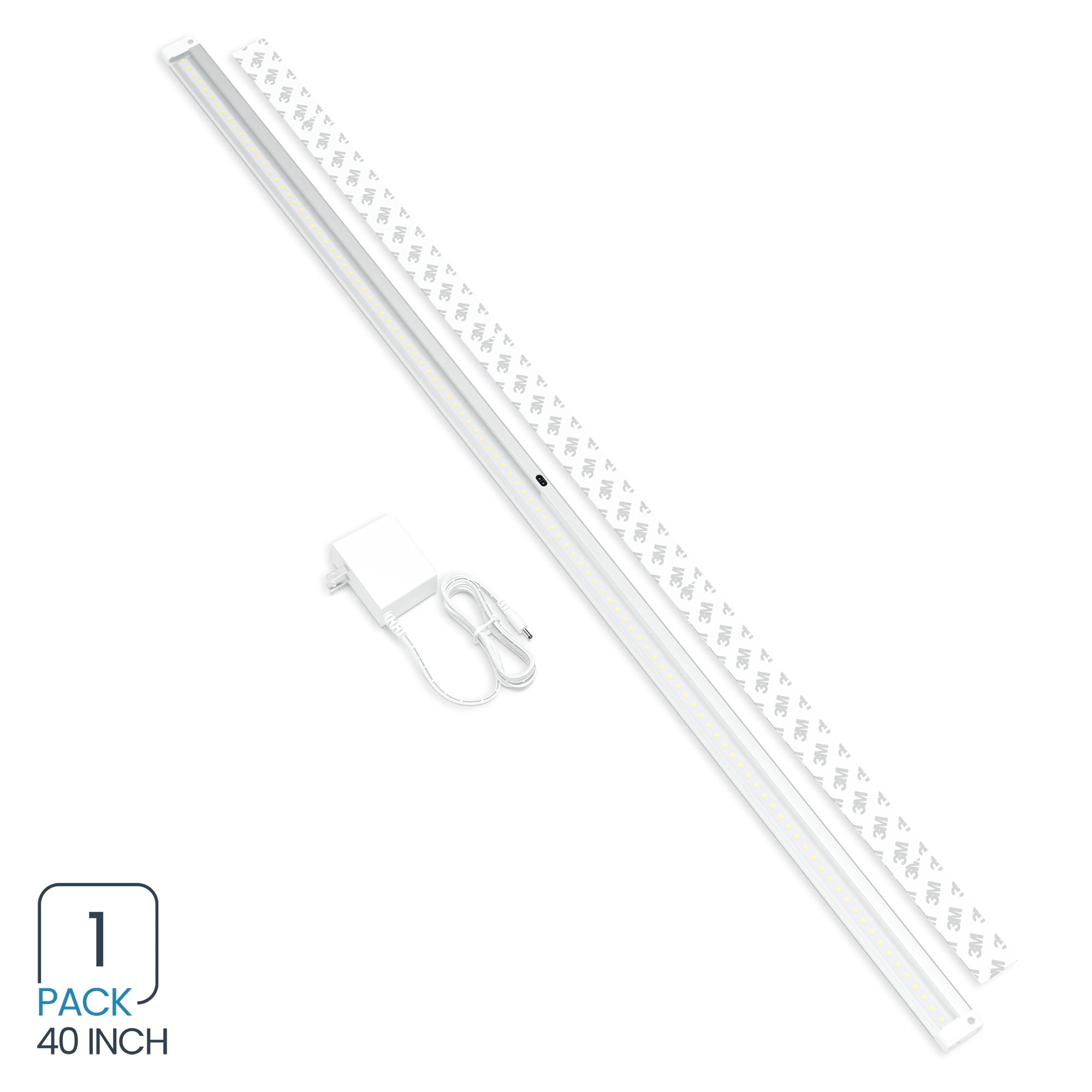 40" White LED Under Cabinet Light with Touchless Dimming