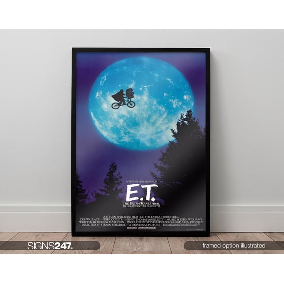 ET Extra Terrestrial Steven Spielberg Poster | Movie Poster | Movie Prints For Cinema Rooms | Wall Art | Home Decor | A0 A1 A2 A3 A4 A5