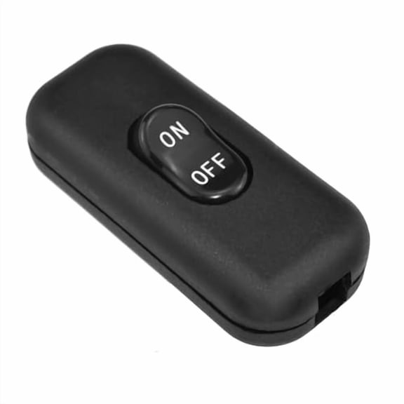 ET Inline Cord Switch AC 250V 6A On/Off Lamp Control Appliance Switch Rocker for Appliance or Bedroom Table Lamp Desk,Black