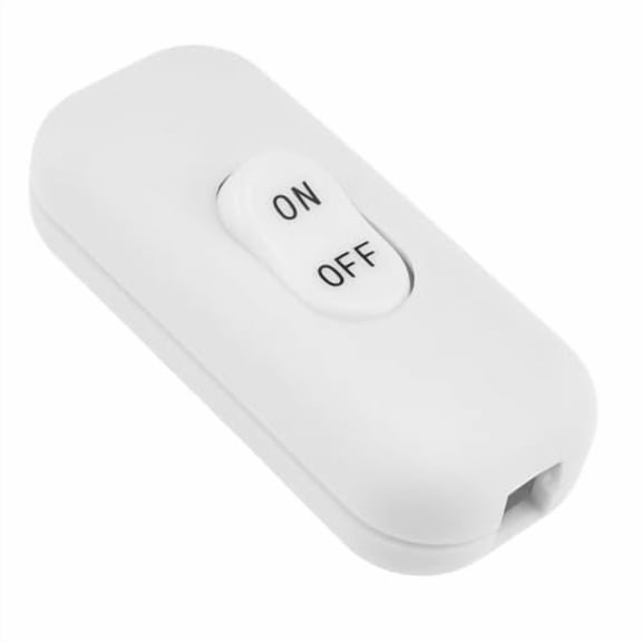 ET Inline Cord Switch,AC 250V 6A On/Off Lamp Cord Button Appliance Control Rocker Switch Replacement for Appliance or Bedroom Table Lamp Desk LED Lights,White
