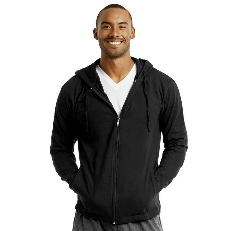 Black cotton zip up hoodie on sale