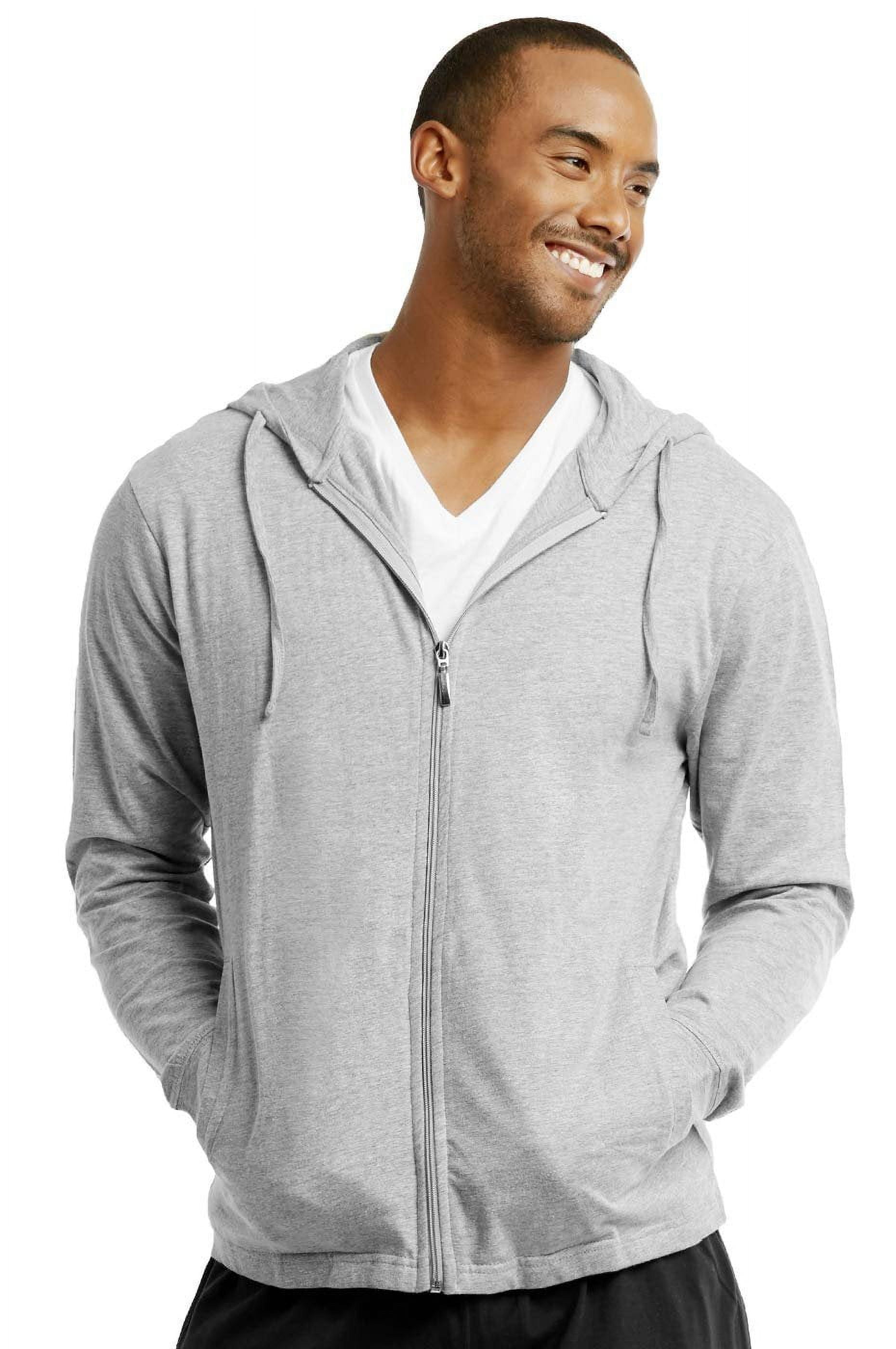 ET TU Men's Cotton Lightweight Full-Zip Hoodie Jacket, Comfortable