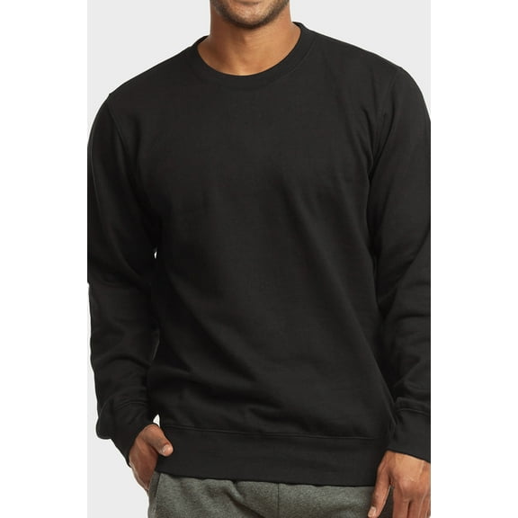 ET TU Men's Crew Neck Lightweight Cotton Blend Pullover Sweatshirt Top