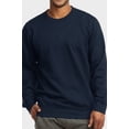 thumbnail image 1 of ET TU Men's Crew Neck Lightweight Cotton Blend Pullover Sweatshirt Top, 1 of 4