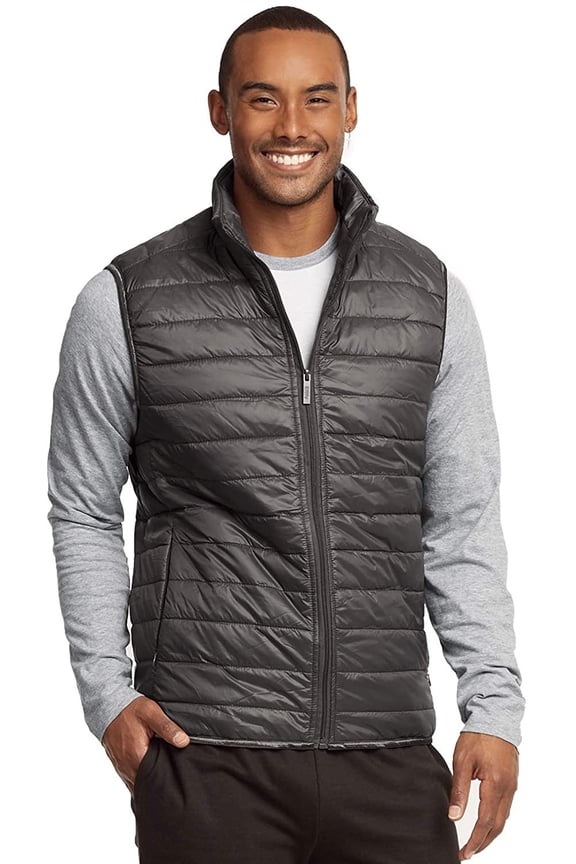 Men's Lightweight Puffer Vest XL, Grey