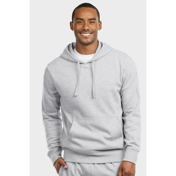 ET TU Men's Lightweight Pullover Fleece Hoodie Sweatshirt w/Side Pockets