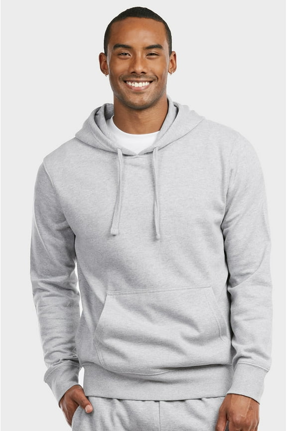 Men's Lightweight Pullover Fleece Hoodie Sweatshirt w/Side Pockets