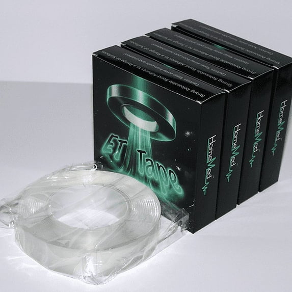 ET Tape, Double Sided Nano Tape Pressure Sensitive Reusable Acrylic, Metric: 3cm x 5m x 2mm, US: 1.12 x 16.4 x .079, 4 Pack