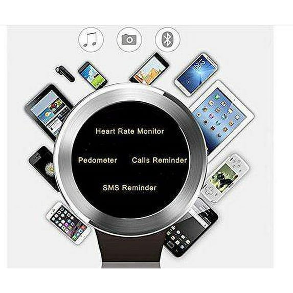 ET01 Smart Bracelet Heart Rate Monitor Bluetooth4.0 Android IOS Passometer-Black
