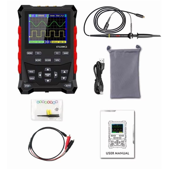 ET120MC2 Dual Channel Digital Oscilloscope 120MHz Signal Generator 500MSa/S