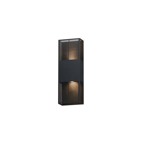 ET2 E30393-BK 18 in. LED Grate-Outdoor Wall Sconce, Black