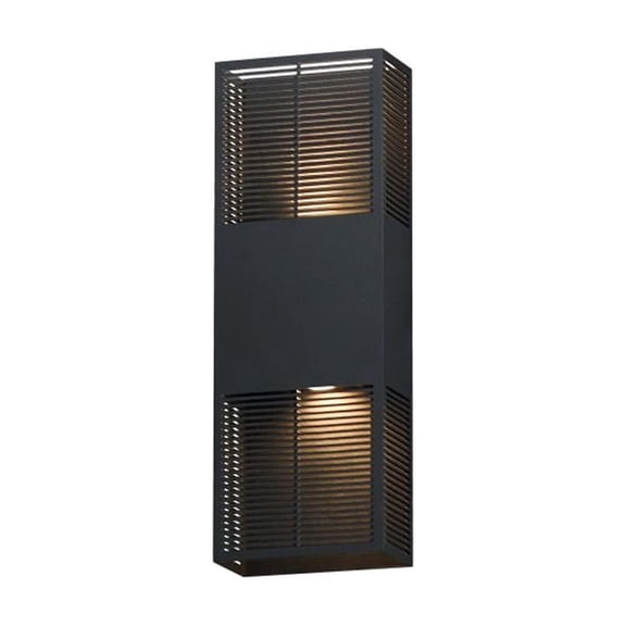 ET2 E30393-BK 18 in. LED Grate-Outdoor Wall Sconce, Black
