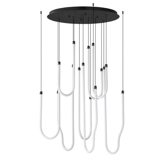 ET2 E24988-BK 35.5 in. Soleil Multi LED Light Pendant - Black