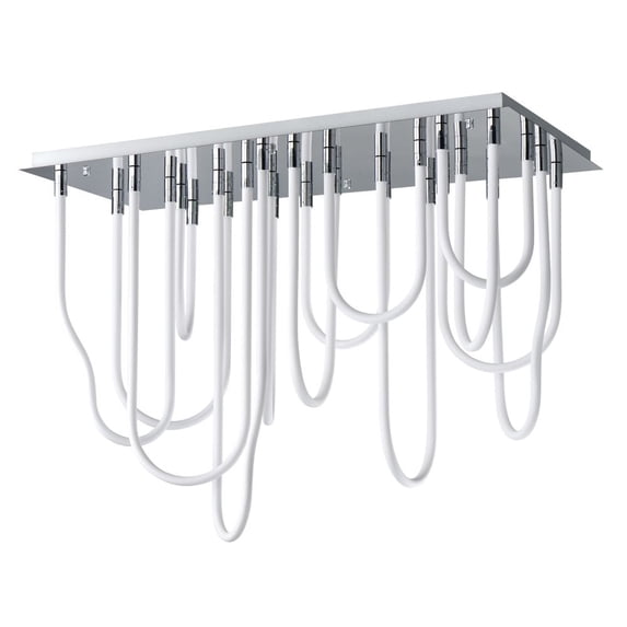 ET2 E24989-PC 42 in. Soleil LED Flush Mount Chandelier - Polished Chrome